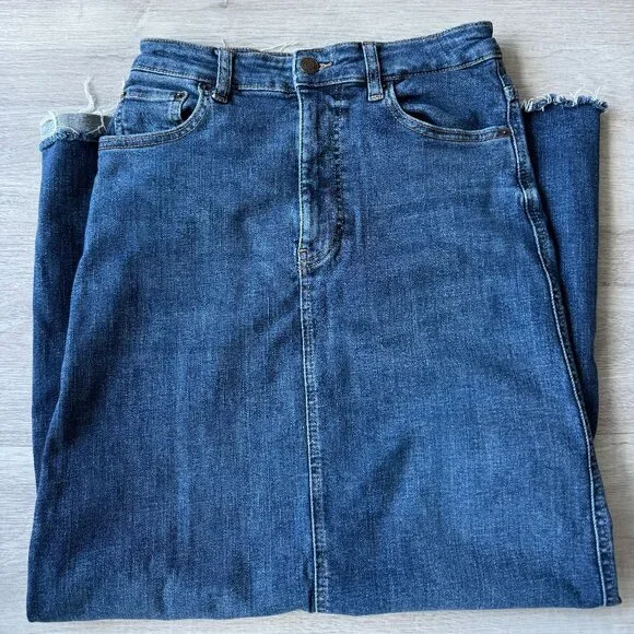 ✨ Zara Denim Pencil Midi Skirt – Medium Blue – Size S - Picture 6 of 12